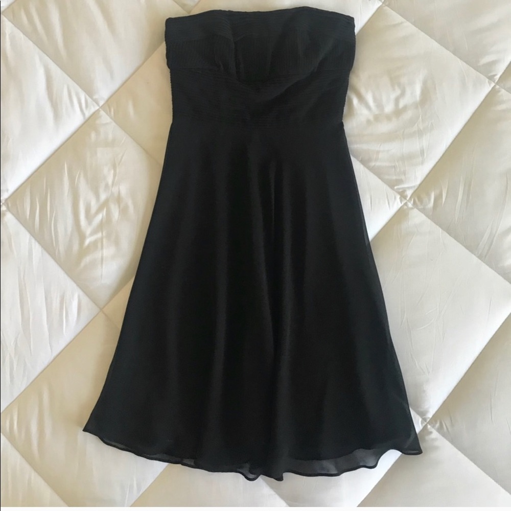 Black strapless dress
